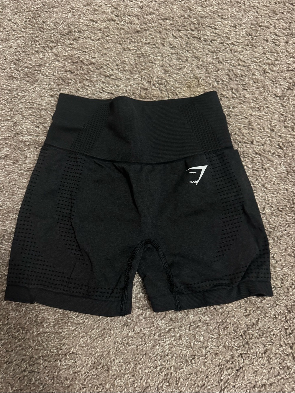 Gymshark Black High-Waist Seamless Athletic Shorts